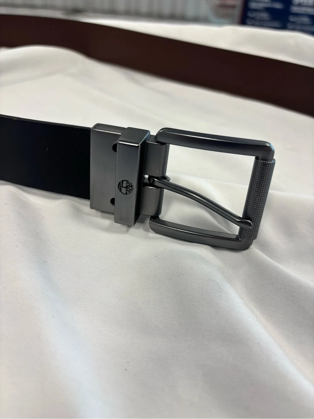 Timberland Black Genuine Leather Wide Men's Belt